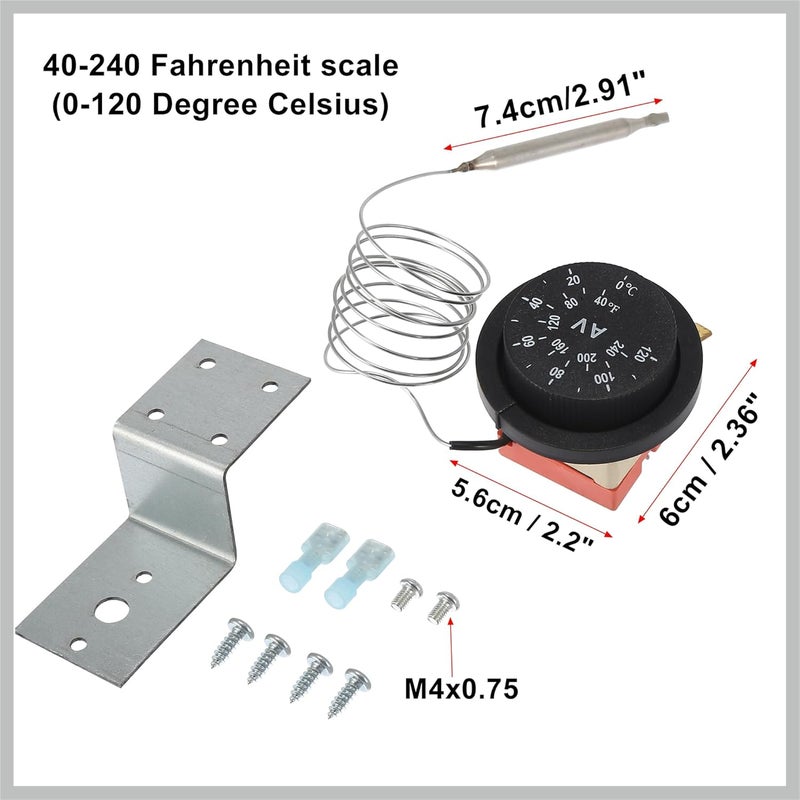RATCHROLL 12V Electric Radiator Fan Thermostat Controller Kit Liquid Expansion Temperature Control Switch for Car Replacement Car Parts - Image 3